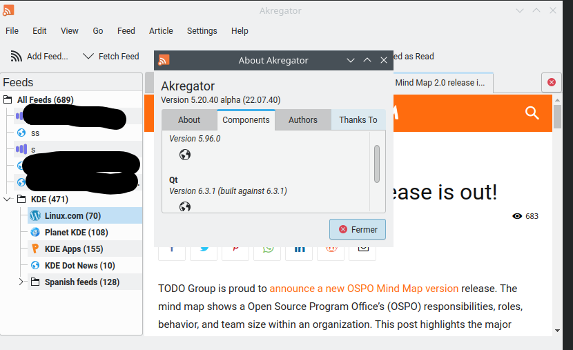 AKregator with Qt6