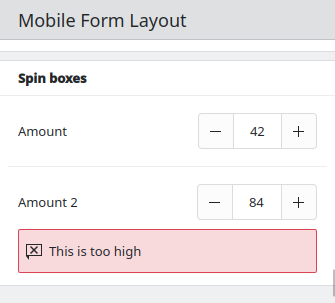 Spinbox on desktop with larger touch targets