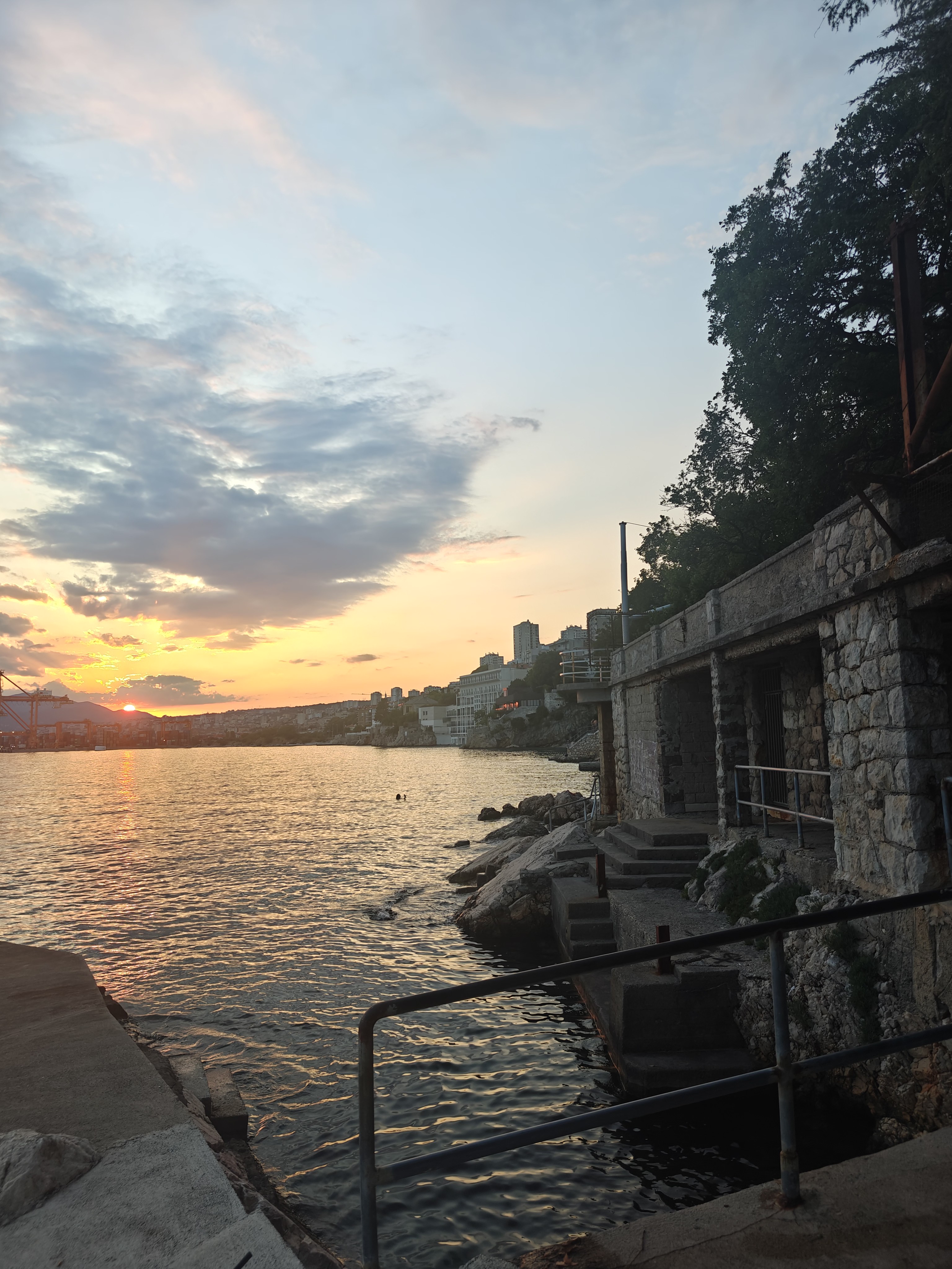 Sunset from the swimming spot
