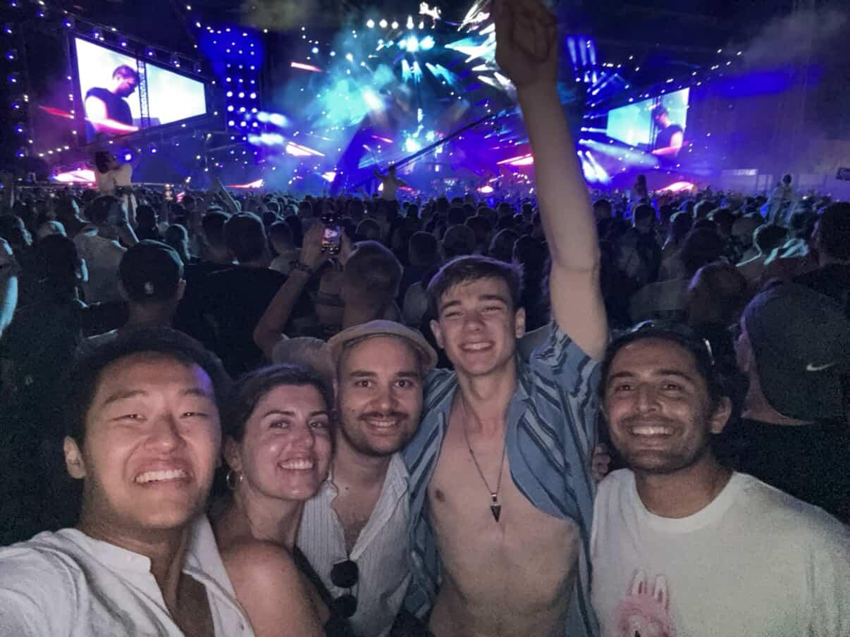 Group picture of the people I meet at the festival