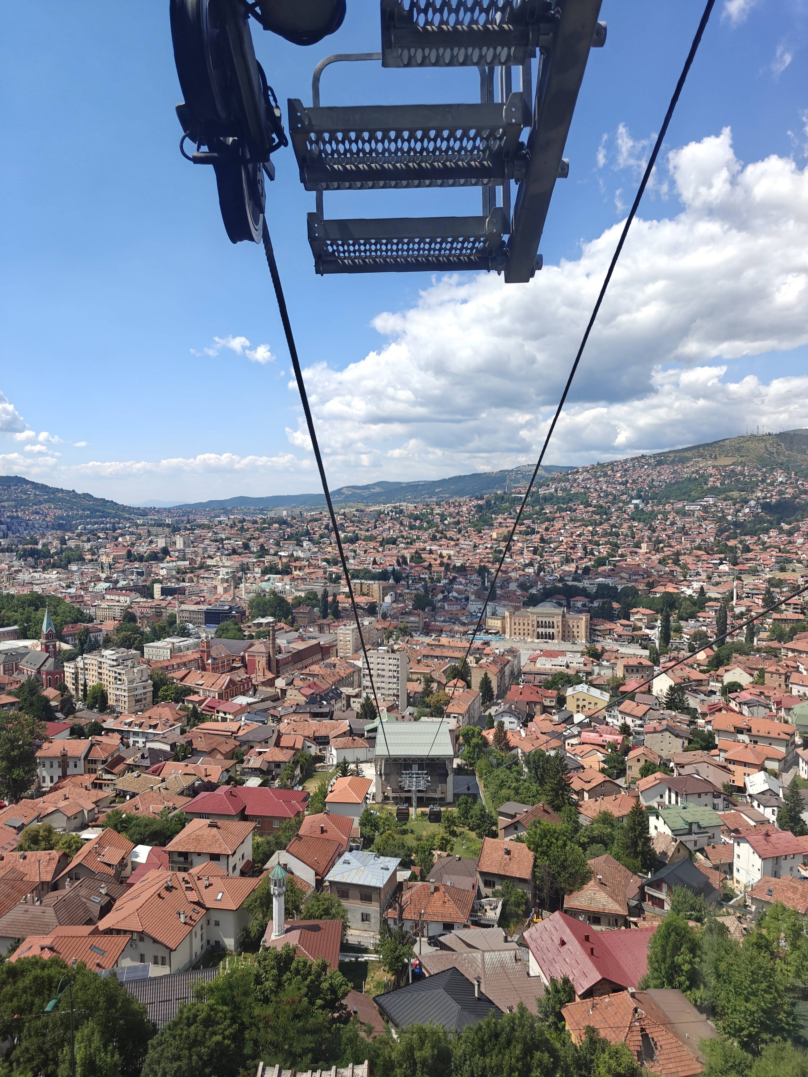 Taking the cable car
