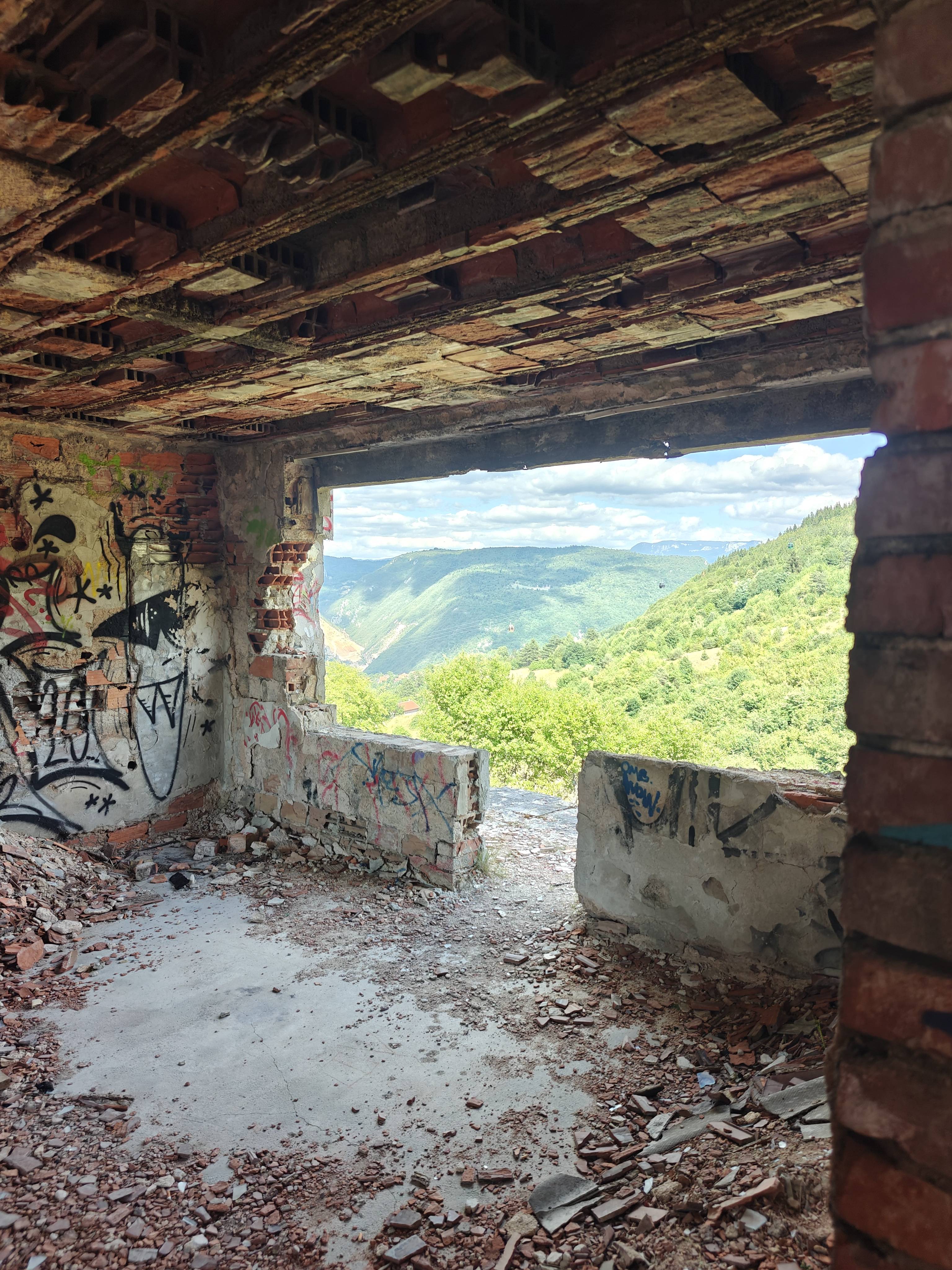 View from the old destroyed building