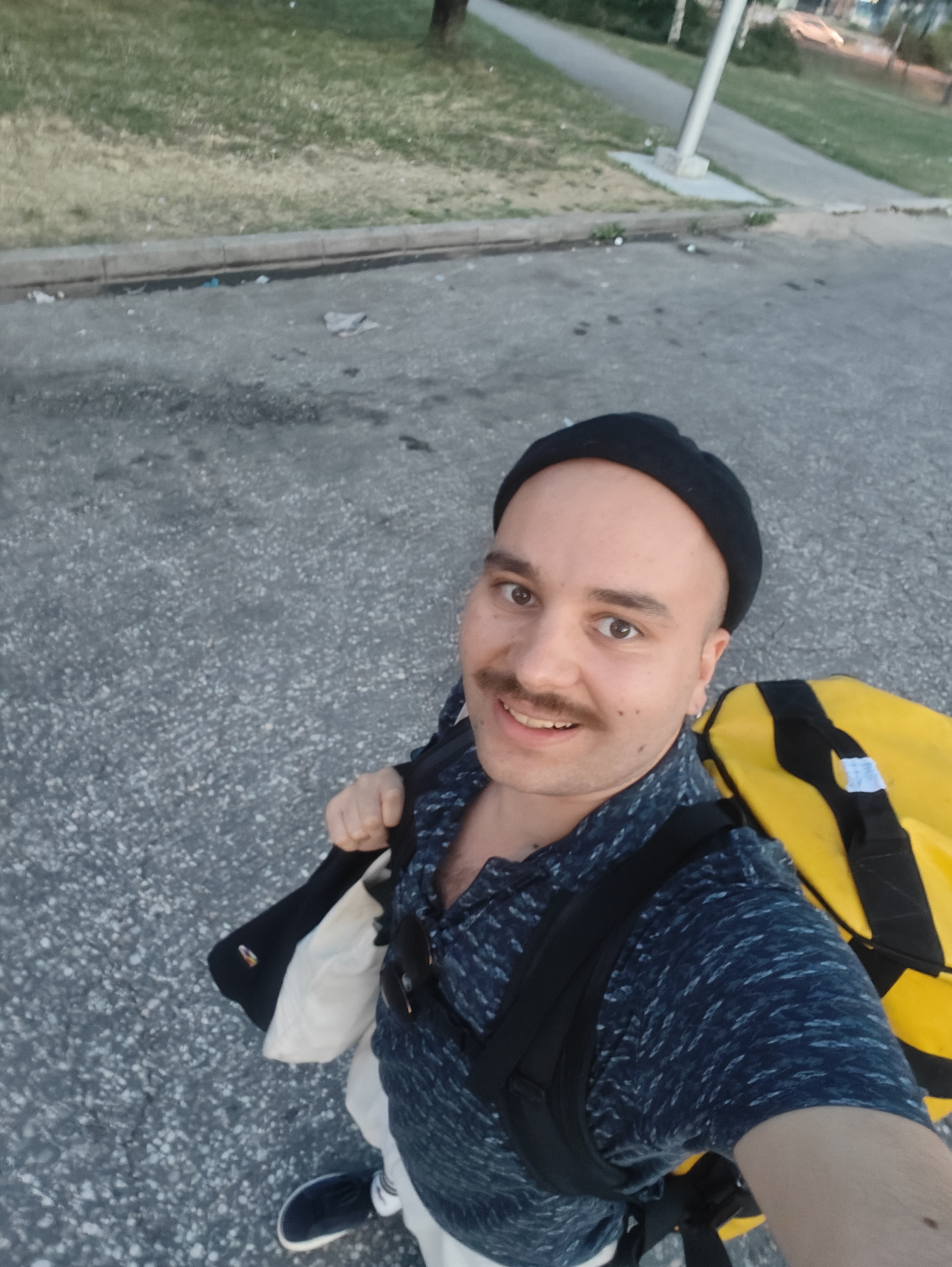 Me before taking the bus