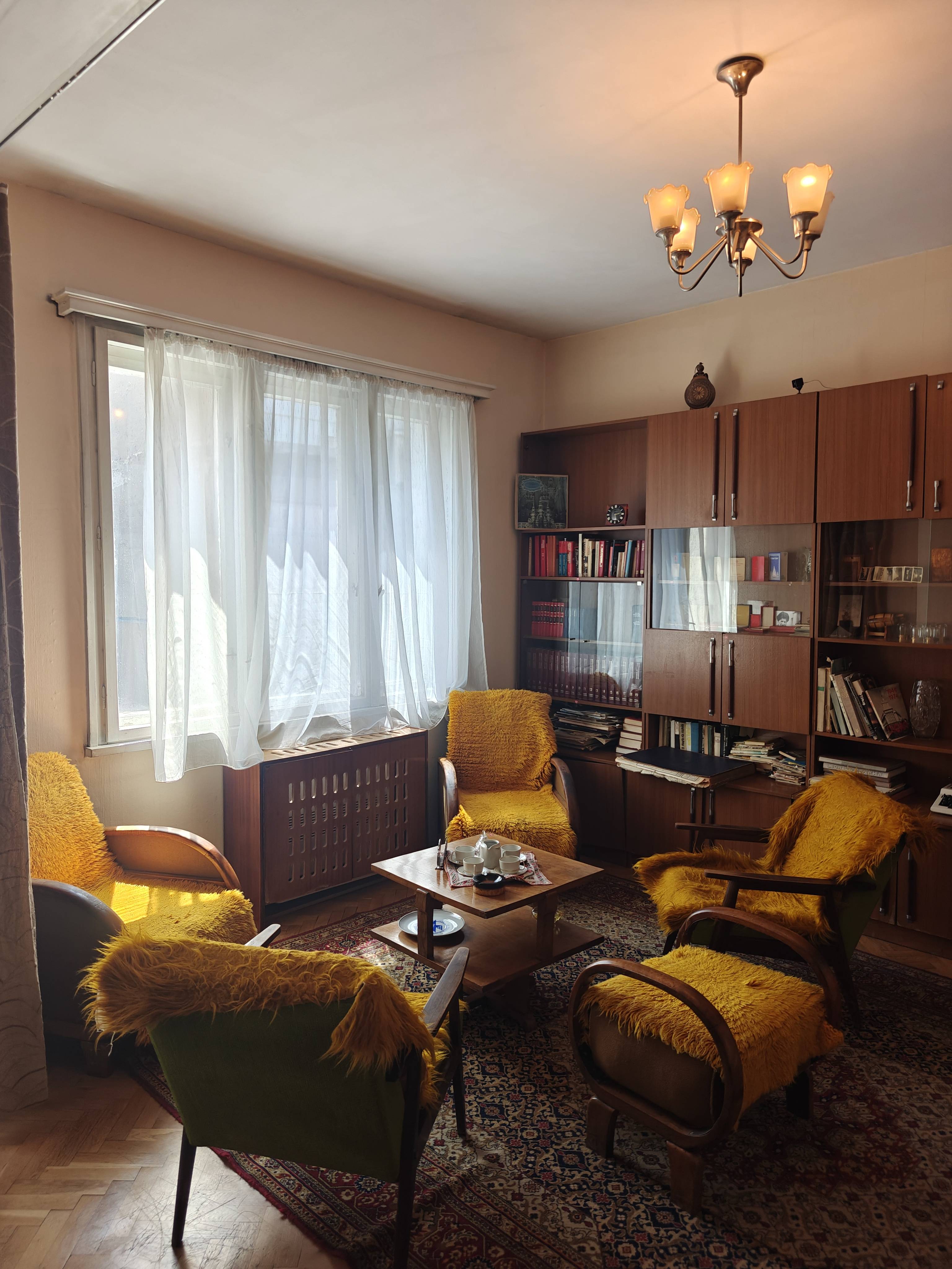 The living room of the 'Red Flat'