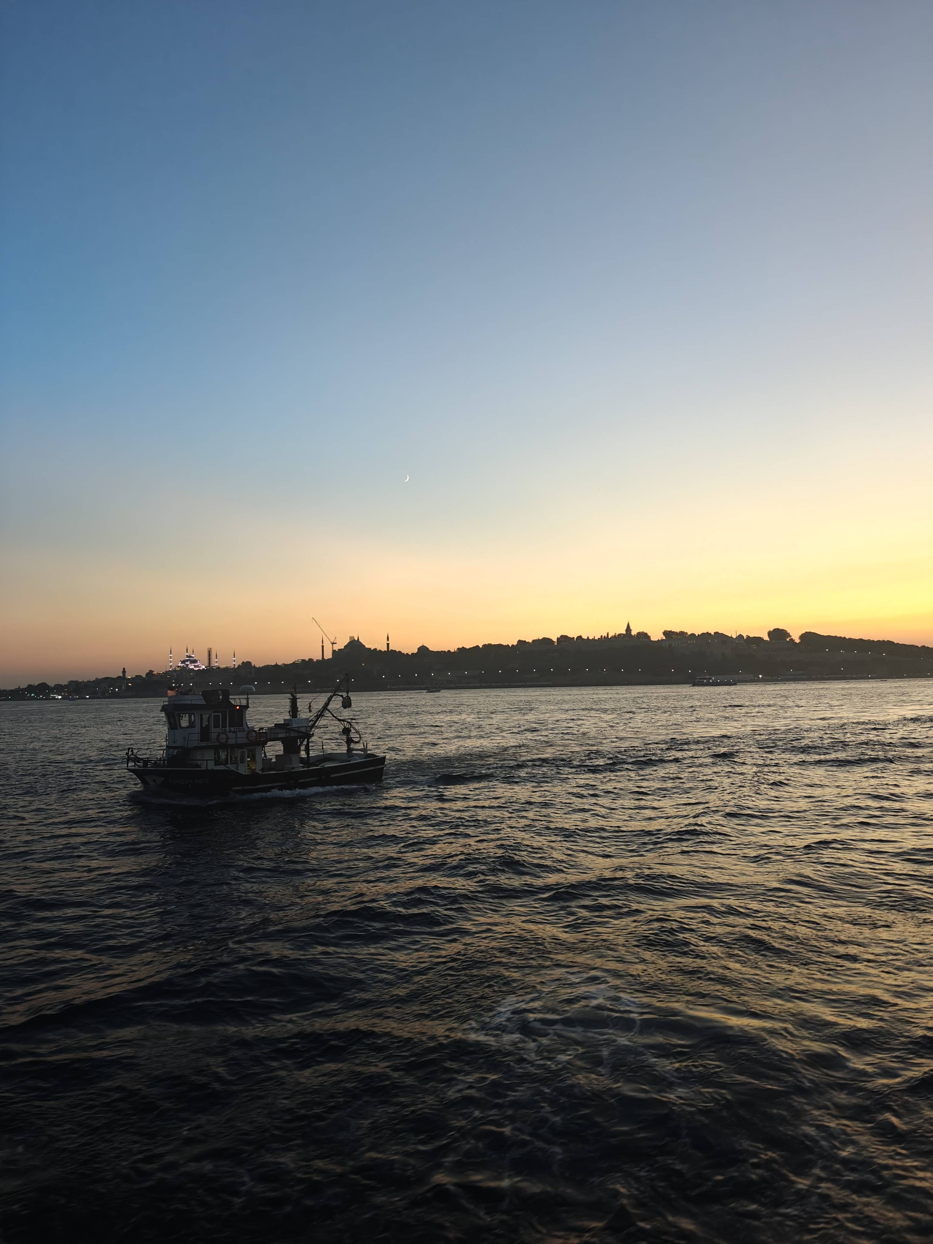 View from a ferry to the other side of Istanbul